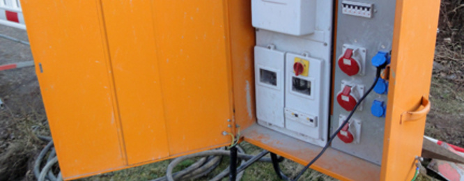 Baustrom bei MVD-Elektro in Hafenlohr-Windheim